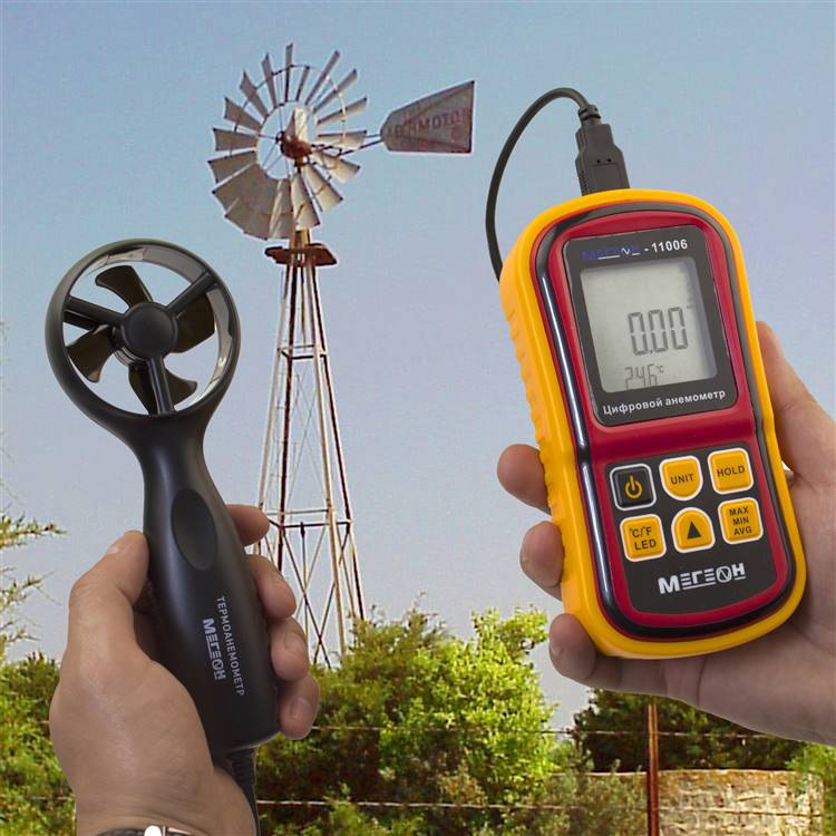 МЕГЕОН 11006 Анемометр крыльчатый цифровой - 5