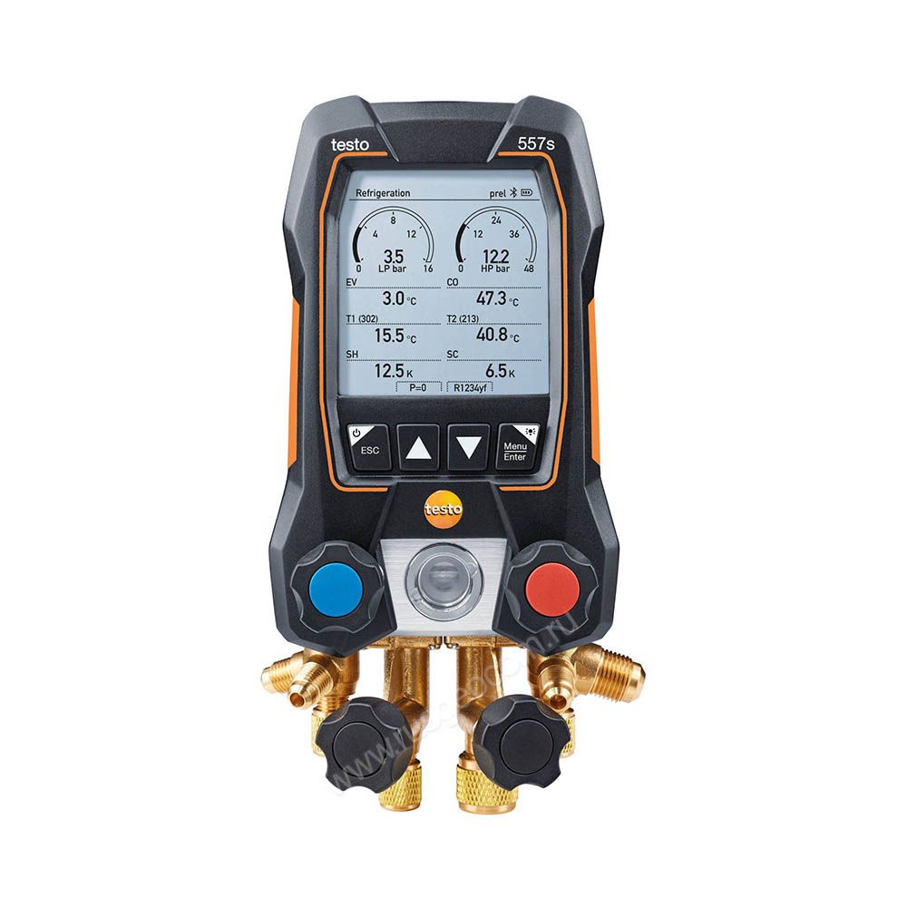 Цифровой манометрический коллектор Testo 557s комплект 2 в кейсе c шлангами - 1