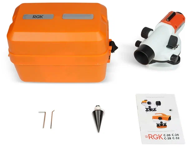 Комплект оптический нивелир RGK C-24 штатив рейка - 3 в 1 с поверкой - 7