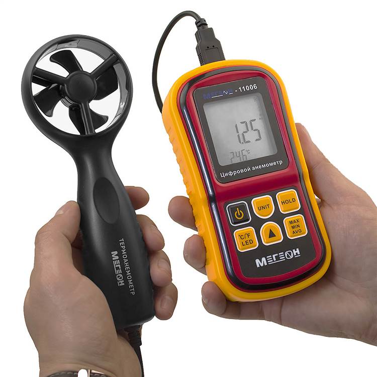 МЕГЕОН 11006 Анемометр крыльчатый цифровой - 4