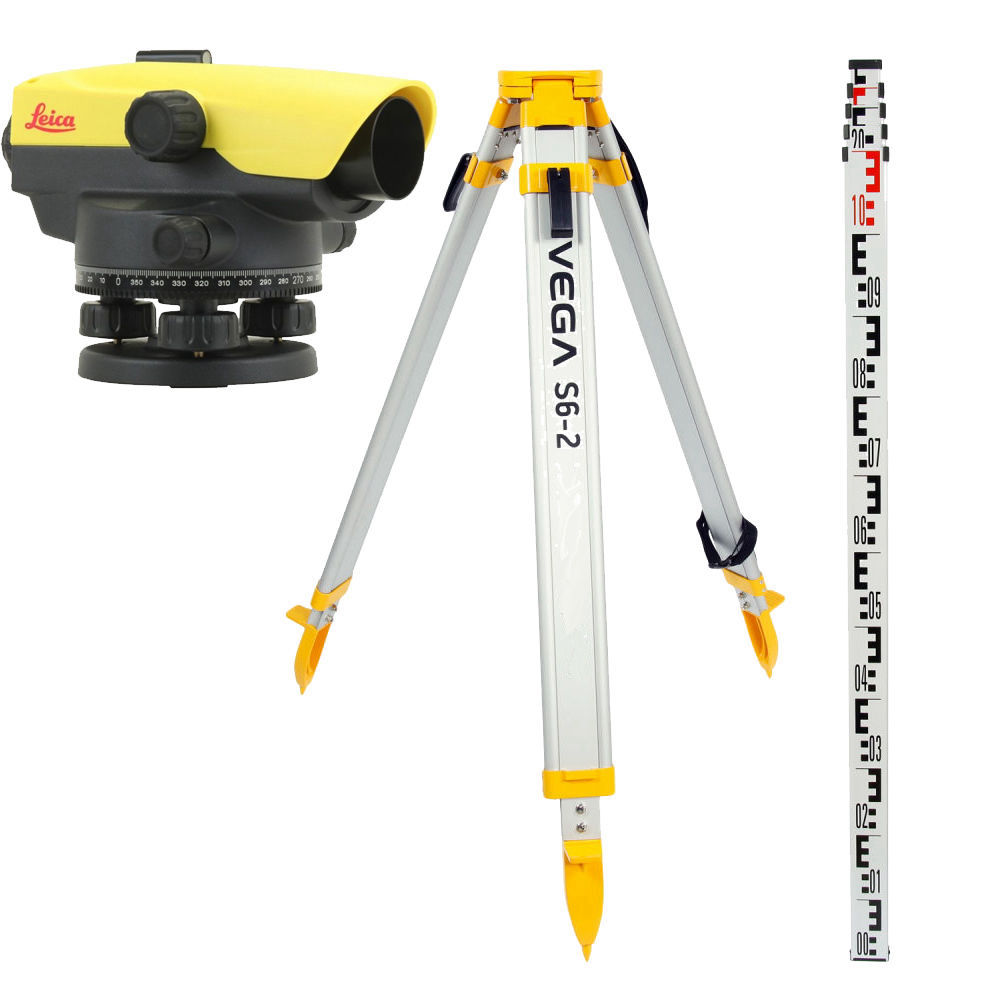 Комплект оптический нивелир Leica NA 524 штатив рейка - 3 в 1 с поверкой