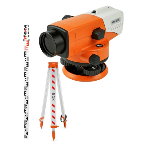 Комплект оптический нивелир RGK N-38 штатив  рейка - 3 в 1
