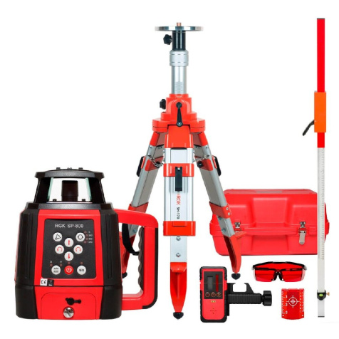 Комплект: ротационный нивелир RGK SP-800 + штатив, рейка