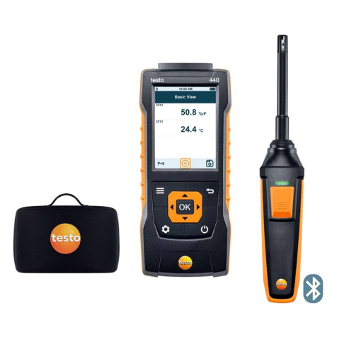 Комплект Testo 440 с Bluetooth-зондом CO2 и кейсом