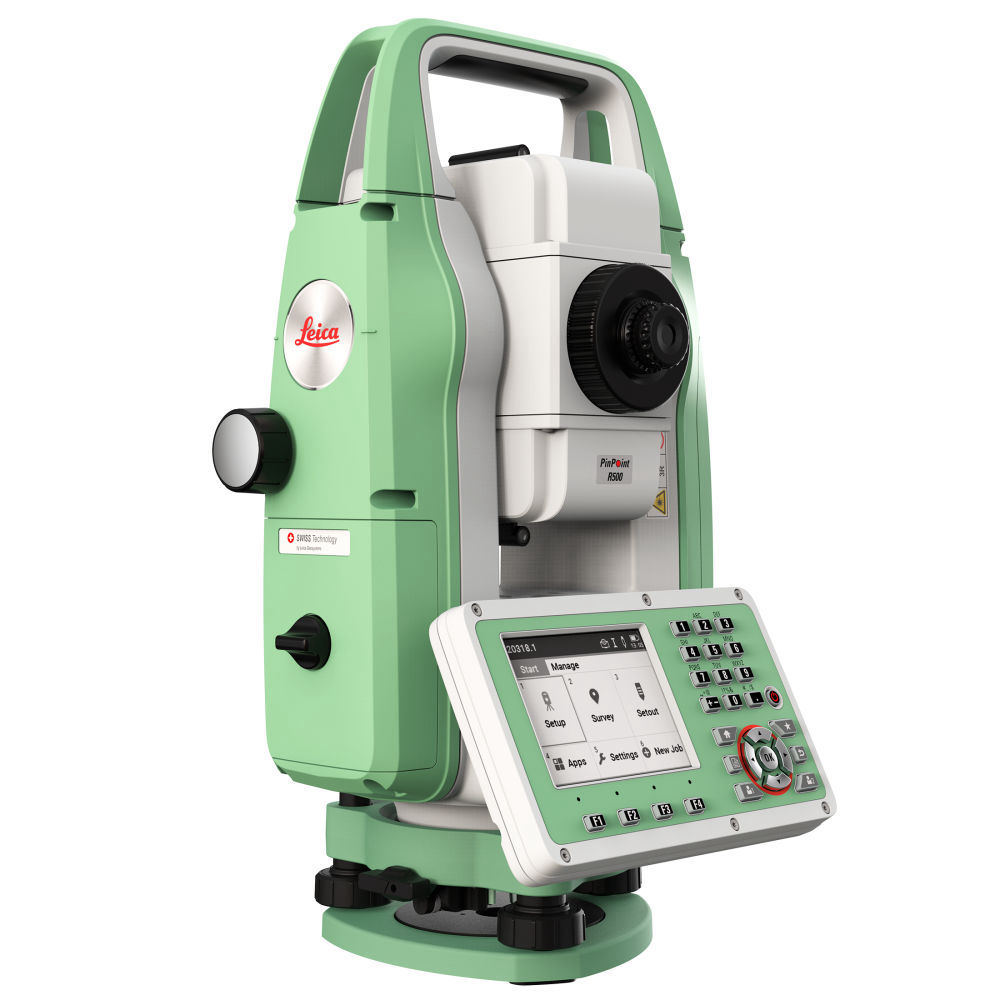 Комплект 4 в 1: тахеометр Leica TS03 R500 (5") со штативом, отражателем и вехой - 1