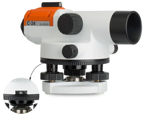 Комплект оптический нивелир RGK C-24 штатив рейка - 3 в 1 - 8