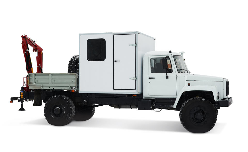 Агрегат ремонта и обслуживания станков-качалок АРОК на шасси ГАЗ-33081 с КМУ