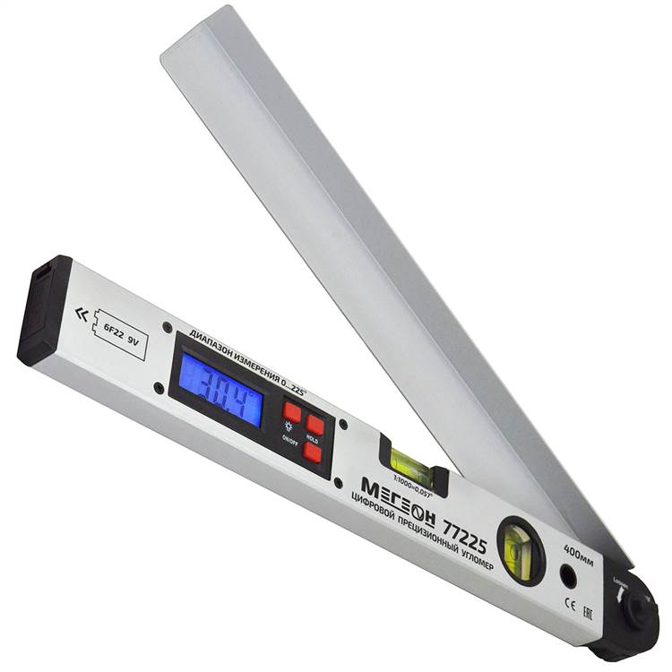 МЕГЕОН 77225 Цифровой угломер с пузырьковым уровнем - 1