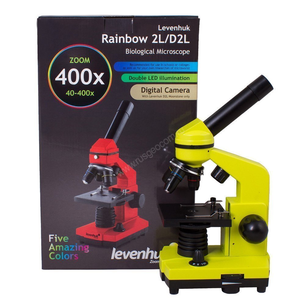 Микроскоп Levenhuk Rainbow 2L Lime (Лайм) - 6