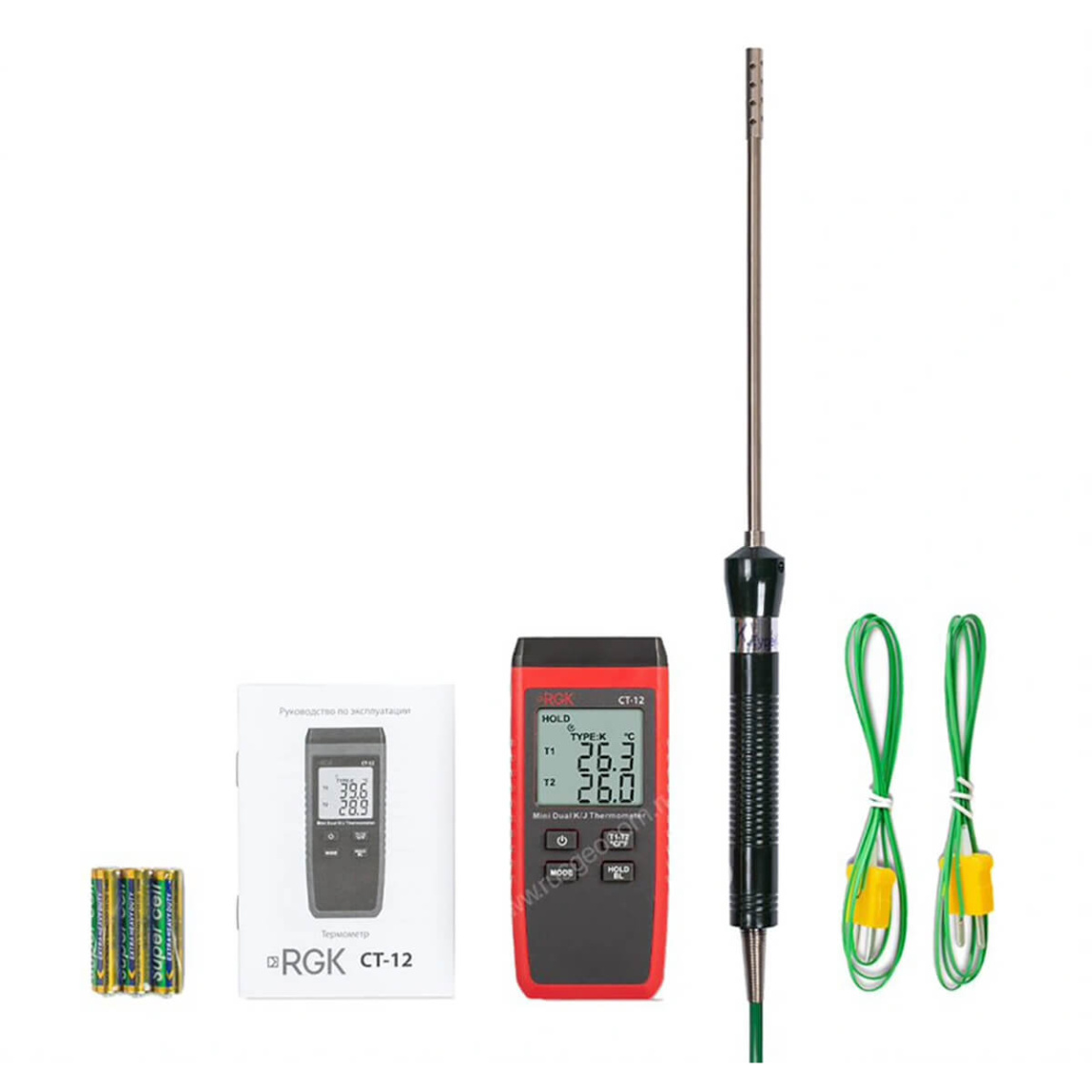 Термометр RGK CT-12 с зондом температуры воздуха TR-10A с поверкой - 4