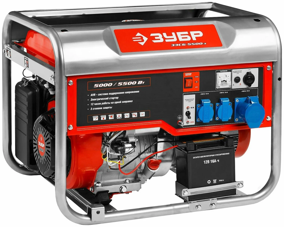Бензиновый генератор ЗУБР СБ-5500Е - 5