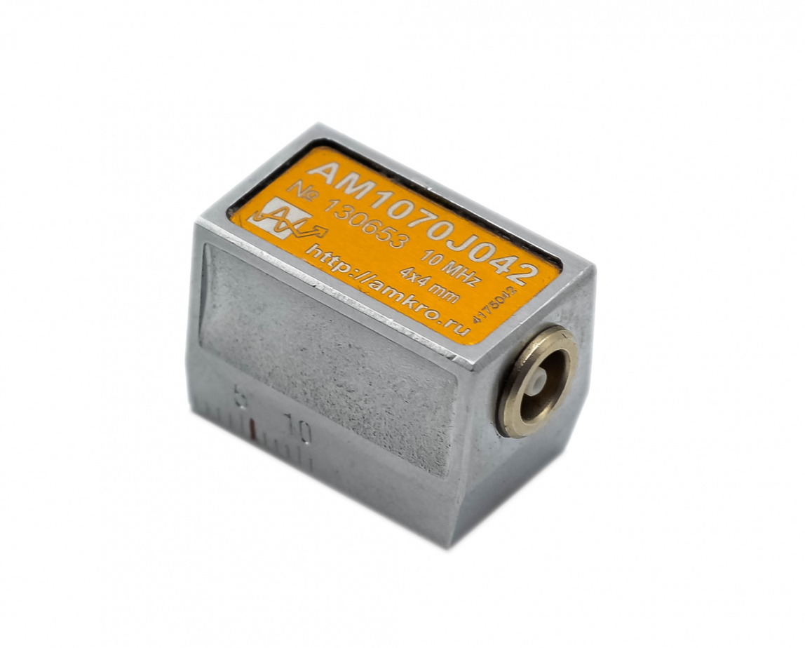 AM1070Jxx наклонные совмещенные притертые преобразователи 10 МГц 70 град