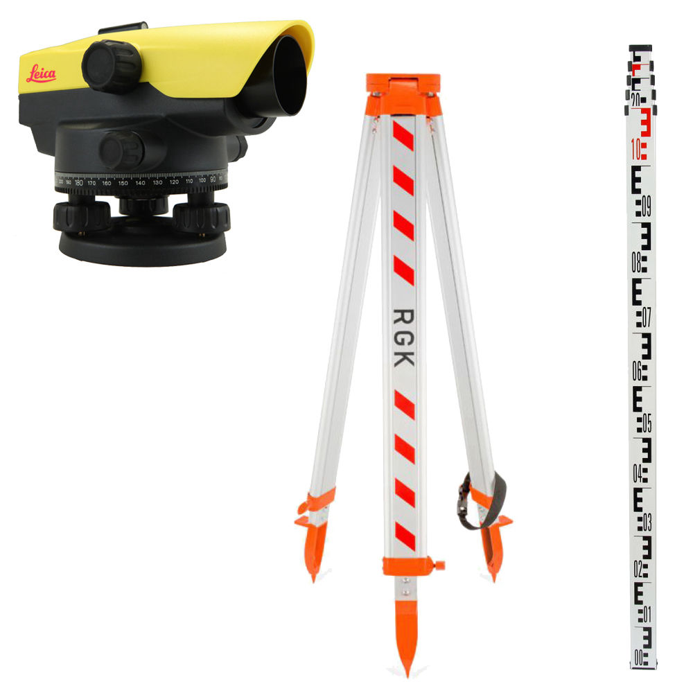 Комплект оптический нивелир Leica NA 532 штатив рейка - 3 в 1 с поверкой
