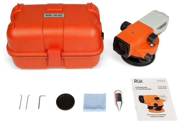Комплект оптический нивелир RGK N-32 штатив рейка - 3 в 1 - 2