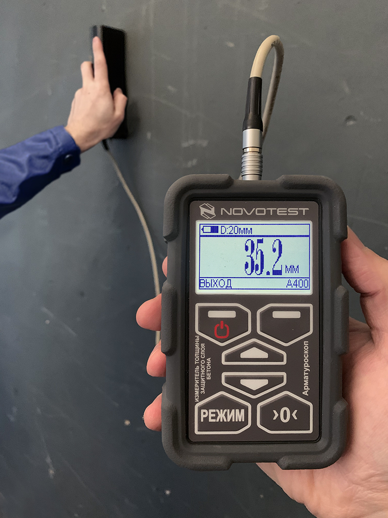 NOVOTEST измеритель толщины защитного слоя бетона (арматуроскоп) - 2