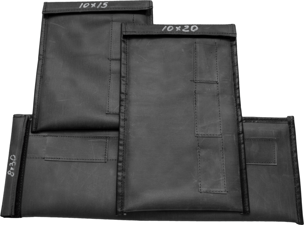 Спрут СП кассеты из промышленной прорезиненной серой ткани, специально обработанной для проведения контроля с запоминающими пластинами