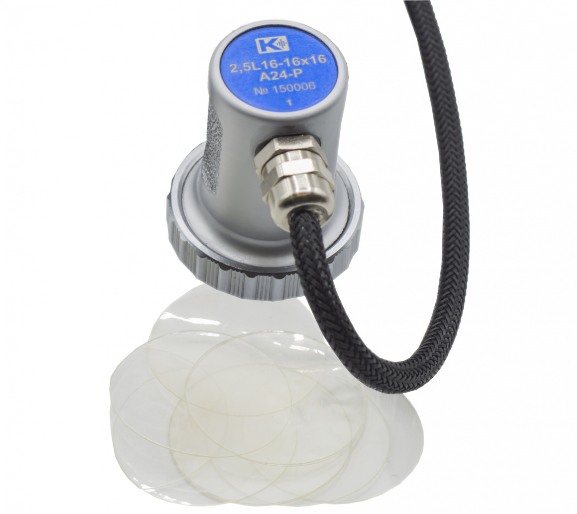 2,5L16-1,0x16-A24-P прямая фазированная решетка, 16 эл, 2,5 МГц - 1