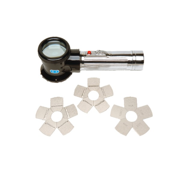 Elcometer 127 эталоны шероховатости поверхности Кина-Тейтора и лупа