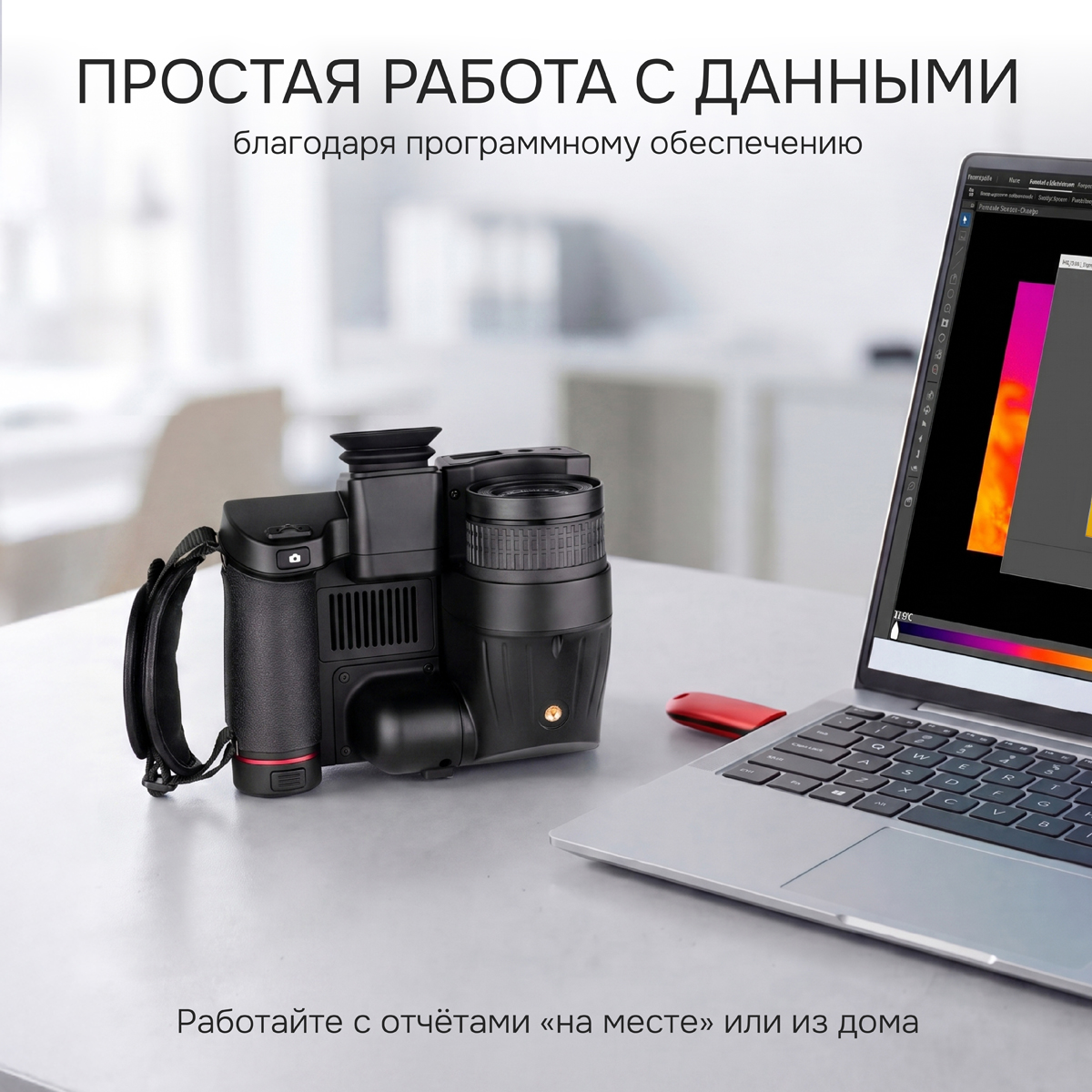 Тепловизор RGK TL-480 Pro в комплекте с телеобъективом 6°