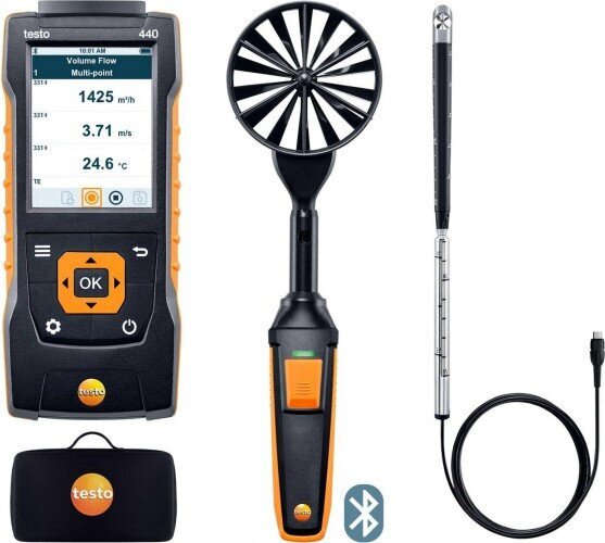Комплект Testo 400 для вентиляции с зондом с обогреваемой струной